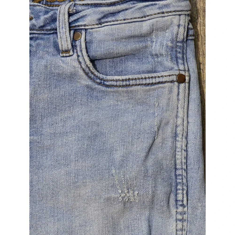 Wrangler Retro High Rise Slim Boot Jeans Mens 29x34 Light Wash Stretch Denim